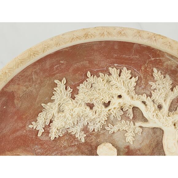 A Thing Of Beauty 3D Plate Wall Decor Gayle Bright Appleby 10" Incolay Stone Vtg - Picture 10 of 16